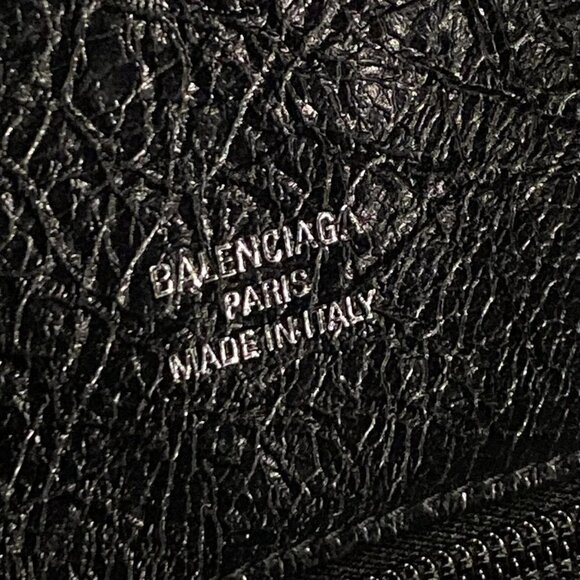 Auth BALENCIAGA Shopper Garment Tote Bag 811607 Black Lambskin - Tote Bag - Picture 13 of 16